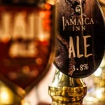 A pint of Jamaica Inn Ale served at the Jamaica Inn on Bodmin Moor, Cornwall.