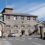 Exterior view of St Austell Brewery in Cornwall, one of the oldest and largest independent breweries in the South West.