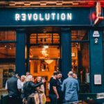 Revolution Bars venue on a UK high street as the bar chain faces administration