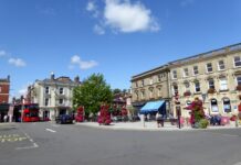This Quiet Dorset Town Has One of the Best Pub Scenes in the UK Right Now Wimborne Minster town square with surrounding pubs in Dorset