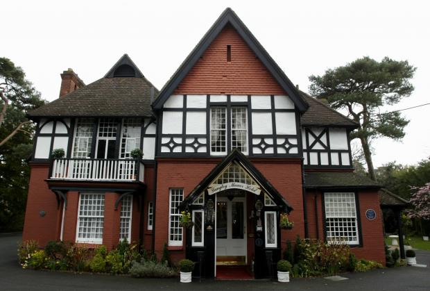Exterior of Langtry Manor Hotel in Boscombe, Bournemouth, where a mysterious lady in white is said to appear